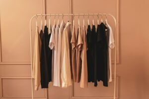 White and black long sleeve shirt