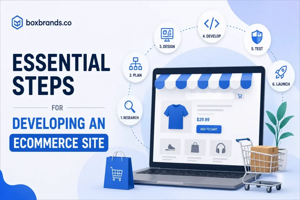 essential steps for developing an ecommerce site by Box BRANDS