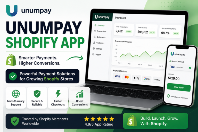 unumpay Shopify app by Box BRANDS